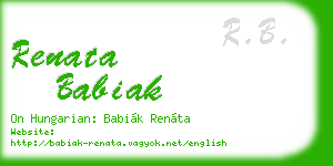 renata babiak business card